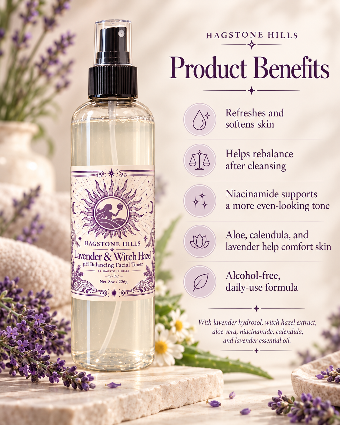 Lavender & Witch Hazel Toner